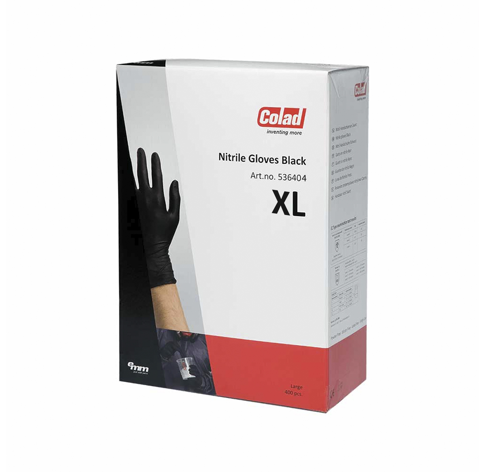 Handschoenen Nitriel Zwart Colad,XL 400x