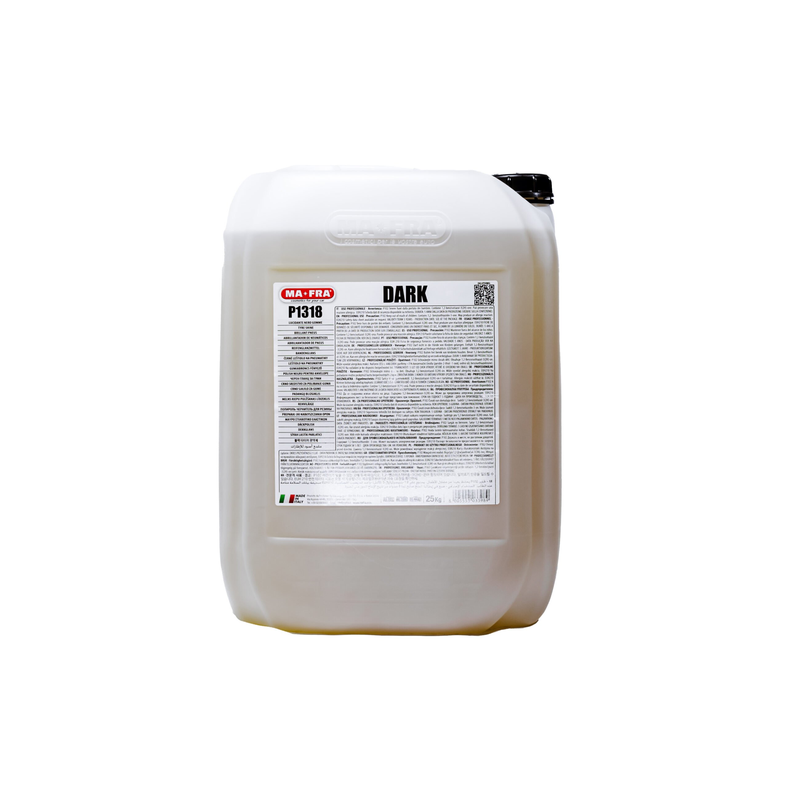 Dark tyre dressing gel 25kg,